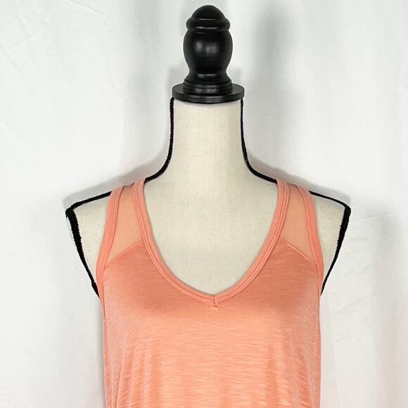 Balance Cover-Up Collection Tangerine Mesh & Cutout Racerback Cover Up Dress SzL - Picture 8 of 16